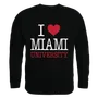 W Republic I Love Crewneck Sweatshirt Miami Of Ohio Redhawks 552-131