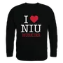 W Republic I Love Crewneck Sweatshirt Northern Illinois Huskies 552-142