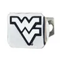 Fan Mats West Virginia Mountaineers Chrome Metal Hitch Cover With Chrome Metal 3D Emblem