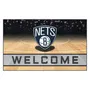 Fan Mats Brooklyn Nets Rubber Door Mat - 18In. X 30In.