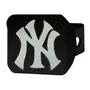 Fan Mats New York Yankees Black Metal Hitch Cover With Metal Chrome 3D Emblem