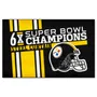 Fan Mats Pittsburgh Steelers Dynasty Ultimat Rug - 5Ft. X 8Ft.
