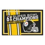 Fan Mats Pittsburgh Steelers Dynasty 4Ft. X 6Ft. Plush Area Rug