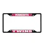 Fan Mats Minnesota Twins Metal License Plate Frame Black Finish
