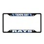 Fan Mats Tampa Bay Rays Metal License Plate Frame Black Finish