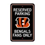 Fan Mats Cincinnati Bengals Team Color Reserved Parking Sign Decor 18In. X 11.5In. Lightweight