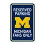 Fan Mats Michigan Wolverines Team Color Reserved Parking Sign Decor 18In. X 11.5In. Lightweight