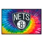 Fan Mats Brooklyn Nets Tie Dye Starter Mat Accent Rug - 19In. X 30In.